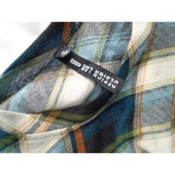 NEW Design Lab women's small Plaid 2 in 1 Sweater Blouse Top Long Sleeve - Picture 5 of 9